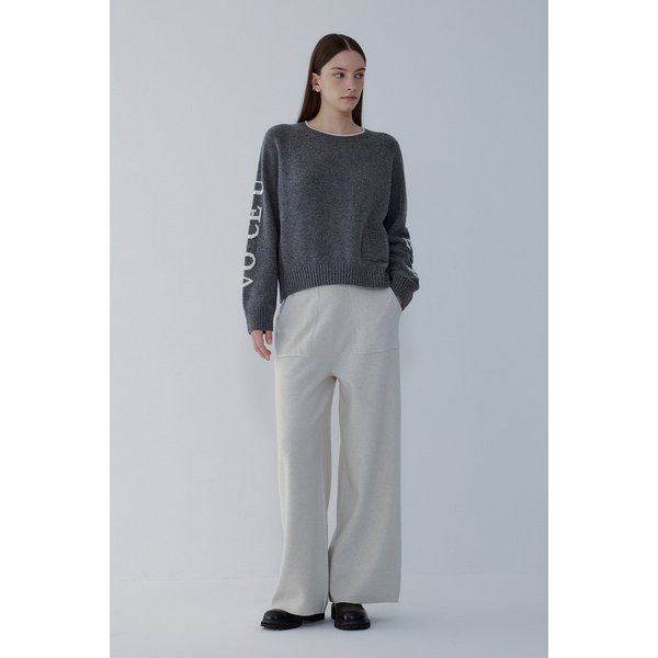 [리오더] 울 블렌드 레터링 니트 풀오버 7155450007272