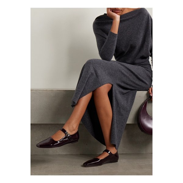 엠 파슨스 트라몬토 페이턴트 가죽 메리제인 발레리나 플랫 버건디 46376663162899070