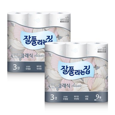 잘풀리는집 클래식 3겹 27mx9롤x2팩