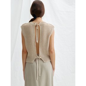 WOLLOW KNIT VEST (MOCHA)