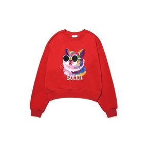 [기모 옵션] Fancy Light Cat Sweat Shirts [RED]