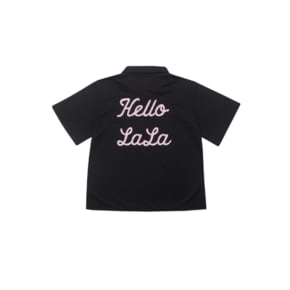 Hello LaLa Zip Up T-Shirts (헬로 라라 집업 티셔츠) [Black]