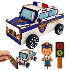 만들기대장-나무자석자동차-경찰차