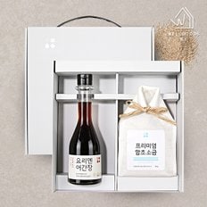 프리미엄 소금 혼합 선물세트 1호(함초400g,어간장250ml)(+박스,손잡이)