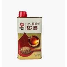 백설 100% 통참깨 참기름 (캔) 500g