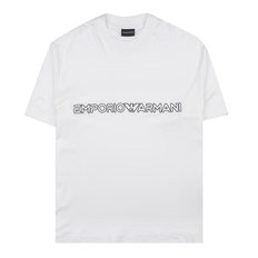 [라벨루쏘] [엠포리오 아르마니] 로고 자수 반팔 티셔츠 3R1TBD 1JUVZ 0101