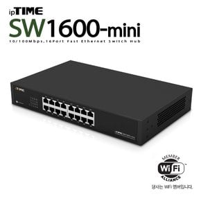 (카드할인) 아이피타임 SW1600-mini 16포트 스위칭허브 / IGMP 스누핑 지원