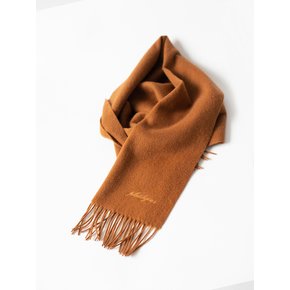 Fringe wool muffler (Camel)