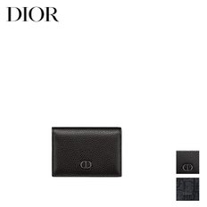 디올 Dior 송아지가죽 오브리크 자카드 명함 카드 홀더 지갑 월렛