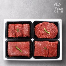 [냉장][예가소들마을] 한우 1등급 감사 정육세트 7호 1.6kg (불고기+국거리+산적+장조림/각 400g)