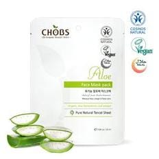 CHOBS(찹스) 유기농 알로에 마스크팩 25ml  (BDIH인증,Vegan비건,할랄화장품)