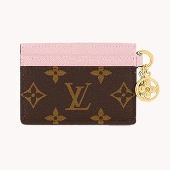 LOUIS VUITTON LV 참 카드지갑 모노그램 브라운 핑크 M82739 D664 M82739