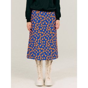 Jacquard A-Line Skirt_Blue