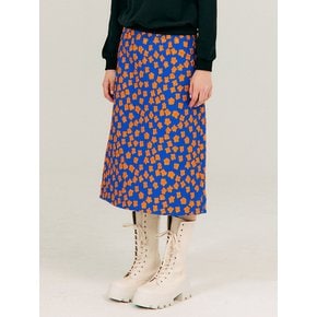 Jacquard A-Line Skirt_Blue