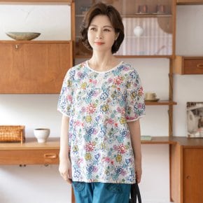 엄마옷 마담4060 컬러풀생활한복여름티셔츠-RKC2404013-