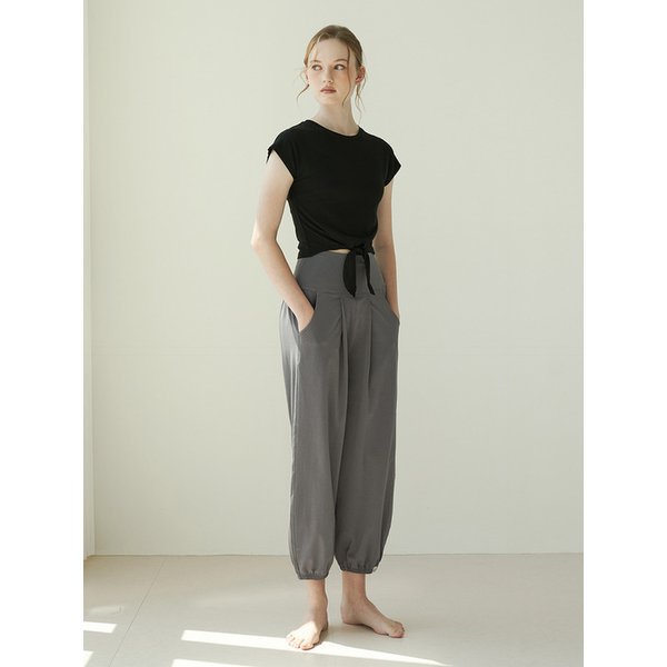 푸르나 원 턱 요가 팬츠 딤그레이