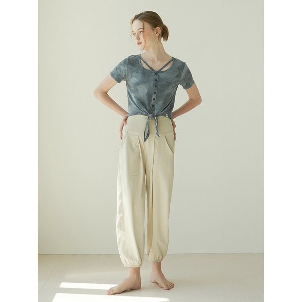 푸르나 원 턱 요가 팬츠 딤그레이