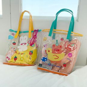 큐티투명비치백 숄더백 망사 수영 여행 방수 물놀이_P322430641
