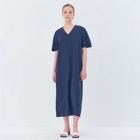 [카미노] V-NECK BALLOON ONE-PIECE NAVY