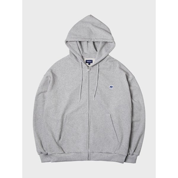 pnv007_panove standard over fit hoodie zip-up (gray)