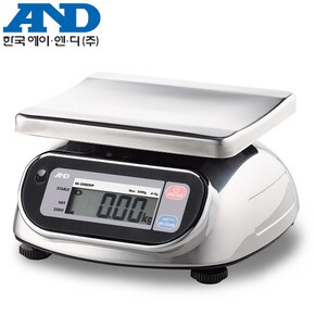 AND 방수 전자저울 New WP-5K (MAX : 5kg - 2g) - 수산시장 - 식품회사 - 소분실 - 베이커리등