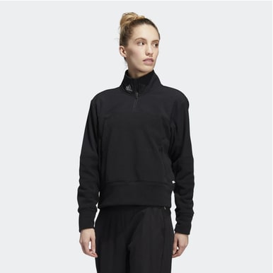 [아디다스 골프]  2022년  여성  Golf  1 쿼터집 플리스 집업 티셔츠  HM5315(블랙)