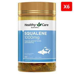 헬시케어 스쿠알렌 1000mg 200캡슐 X6개