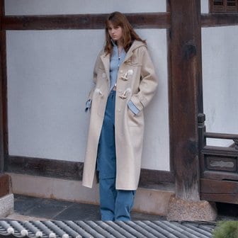 뮤제 VERRE Oversized Virgin Wool Handmade Duffel Coat_Ivory