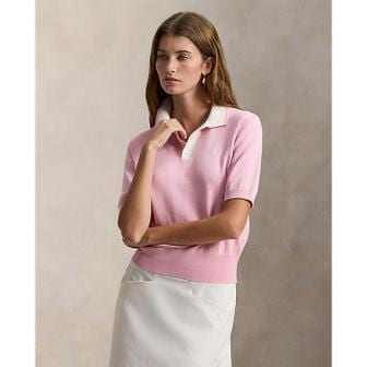 폴로 랄프 로렌 폴로 골프 여성 코튼 블렌드 폴로 칼라 스웨터(WMXGSWENC020105650)