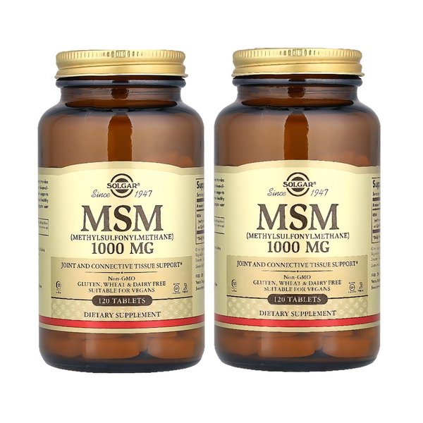 MSM 1000mg 식이유황 (메틸설포닐메테인) 120타블렛 X 2통
