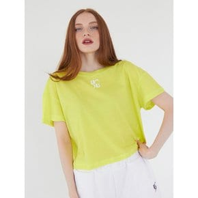 Cotton daily crop t-shirt (Neon yellow)