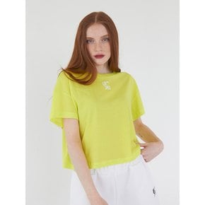 Cotton daily crop t-shirt (Neon yellow)