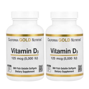 CGN 비타민D3 콜레칼시페롤 5000IU 125mcg 360소프트젤 X 2통