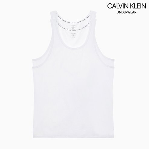 Calvin Klein Underwear 모던 코튼 스테레치 2PK 화이트 탱크(NB1099100)