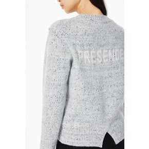 [파주점] 백 배색 레터링 멜란지 니트 풀오버7114450101