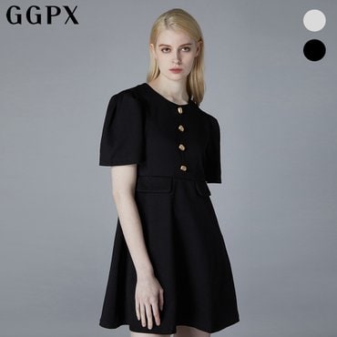 GGPX 페미닌 반팔 미니 트위드 원피스 (GOHOPB20F)