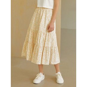 Flower cancan skirt (orange)