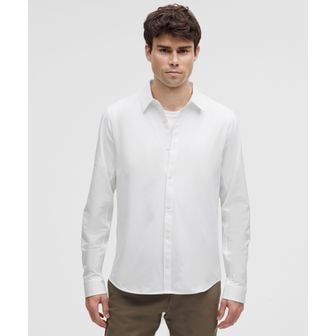 룰루레몬 뉴 벤처 슬림핏 롱슬리브 셔츠 - WHT