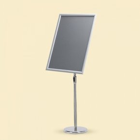 간편교체 실버 POP 스탠드 거치대 광고판 A2