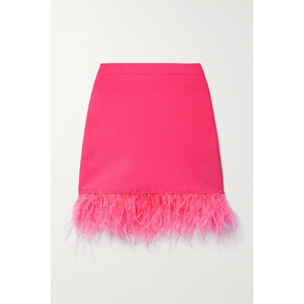 스타우드 차야 페더 트림 니트 미니 스커트 1647597294963189