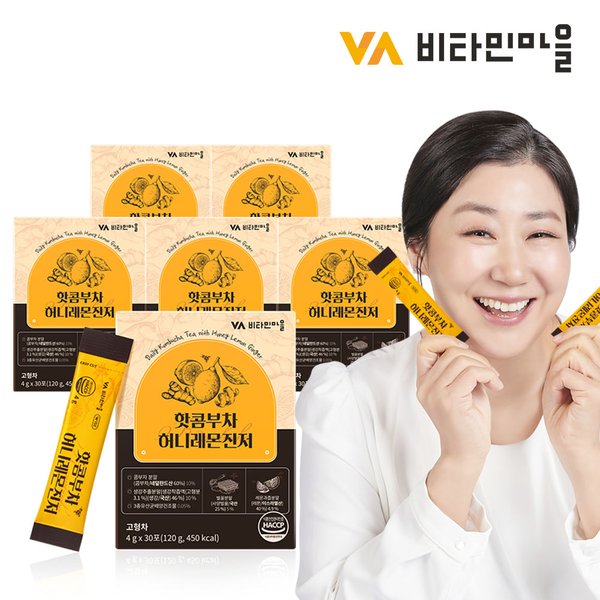 핫 콤부차 허니레몬진저 6박스 총180포 6개월분