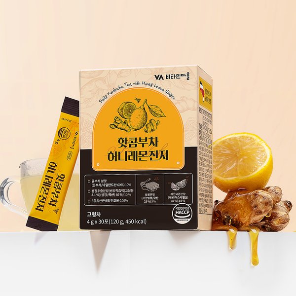 핫 콤부차 허니레몬진저 6박스 총180포 6개월분