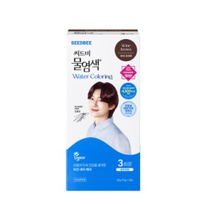 물염색 3회분 와인브라운 100% 물만 섞는 순한 염색약
