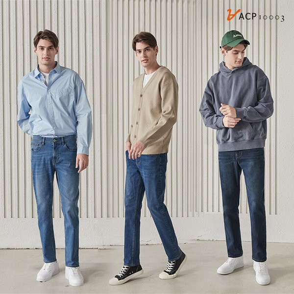 남성 에버데일리 릴렉스 진 3종