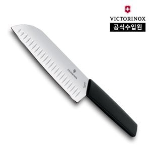 빅토리녹스 [빅토리녹스 공식] 스위스 모던 산토쿠 세로 홈 나이프 - 17cm 블랙 블리스터 6.9053.17KB