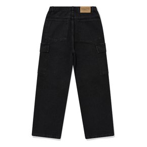 SP WIDE FIT CARGO DENIM PANTS-BLACK