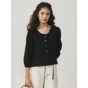 Daisy String Blouse Black