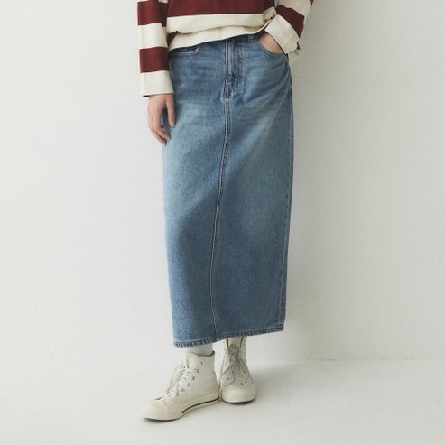 후아유 Long Denim Skirt  WHWJE4955F