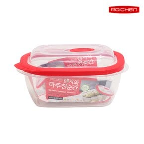 전자렌지용기 밀폐용기 직사각 1450ml 보관용기 밥데우기 찜용기