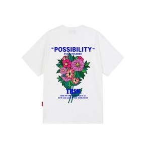 POSSIBILITY FLOWER T-SHIRTS - WHITE